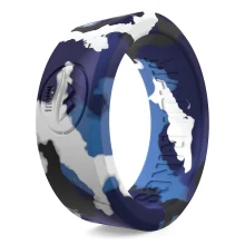 Navy camo solid silicone ring men durable and practical to wear during water sport surfing, kiting and rowing a surfboat.